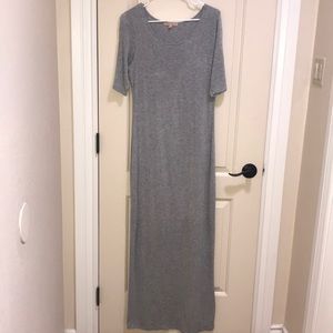 Long gray cotton dress